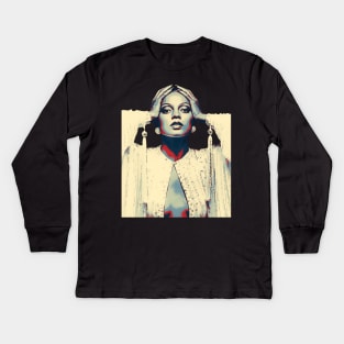 Retro girls diana ross Kids Long Sleeve T-Shirt